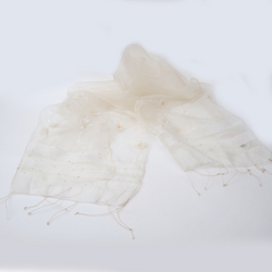 Ivory Silk Shawl