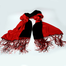 Red & Black Silk Scarf