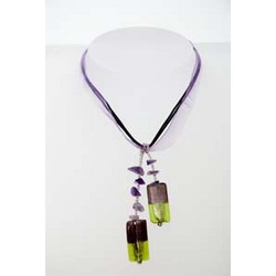 Lime & Purple Necklace N58