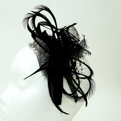 Sinamay Hair Fascinator Black