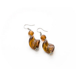 Brown Twist Earrings E120