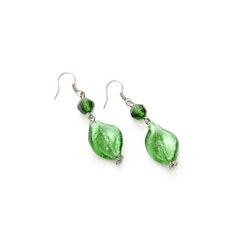 Green Twist Earings E118