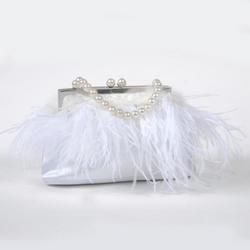 Vintage Feather Bag White RB11