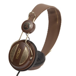 WeSC Golden Oboe Street Headphones - Dark Chocolate