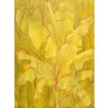 pure line banana plant, acrylic on canvas, 2011, 40x30 inch, janet lang&copy;