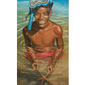 tus, for my baby bro, acrylic on canvas, 2011, 30x18 inch, sabrina&copy;