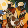 christmas drums, acrylic on canvas, 2011, 24x24 inch, virginia henry&copy;