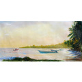 late afternoon, oil on canvas, 2011, 17 1/2 x38 inch, jonathan gladding&copy;