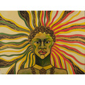 elightened traveller, acrylic on canvas, 2012, 46x60 inch, adrian augier&copy;