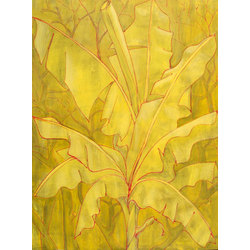pure line banana plant, acrylic on canvas, 2011, 40x30 inch, janet lang&copy;