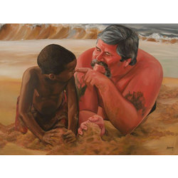 dan and dylan, acrylic on canvas, 2011, 36x48 inch, sabrina&copy;