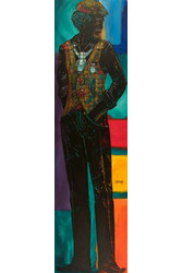 daniel a very creole man, acrylic on canvas, 2011, 72x20 inch, sabrina&copy;