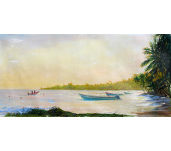 late afternoon, oil on canvas, 2011, 17 1/2 x38 inch, jonathan gladding&copy;