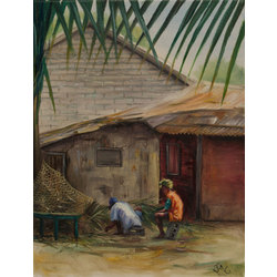 fishpot, oil on canvas, 2011, 14x11 inch, jonathan gladding&copy;