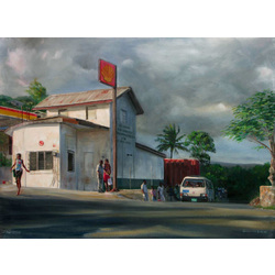 la croix junction, oil on canvas, 2010, 20x25 inch, jonathan gladding&copy;