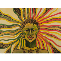 elightened traveller, acrylic on canvas, 2012, 46x60 inch, adrian augier&copy;