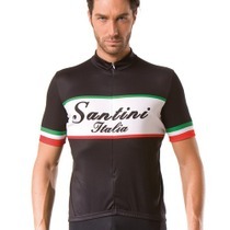 Santini Italy Short Sleeve Black