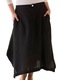 Black Linen Skirt