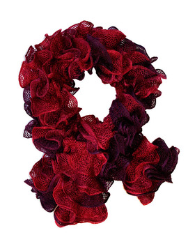 Mulled Wine Ruffle Scarf