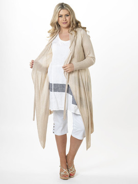 White & Grey Linen Tunic