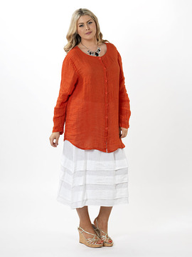 Flax Long Orange Blouse