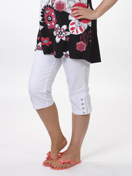 White Crop Trousers