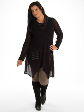 Black and Silver Sparkle Plus Size Tunic