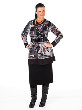Red Poppy Flower Tunic