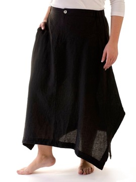 Black Linen Skirt