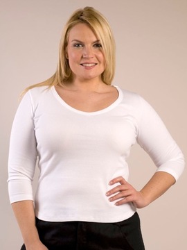 Off White V-Neck Top