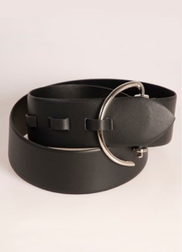 Black Leather Hook Belt