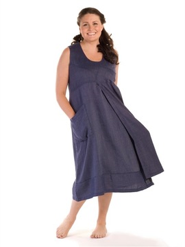 Blue Linen Dress
